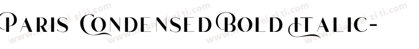 Paris Condensed Bold Italic字体转换